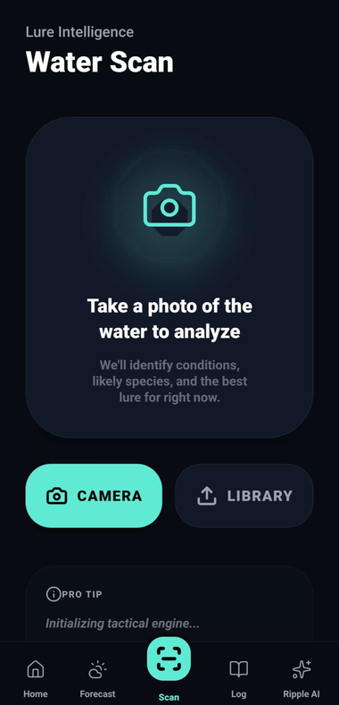 Ripple AI water scan screen.